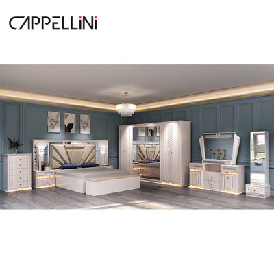 Moderno design Cornice in legno Double King Size Set letto di lusso Casa Classic Luxury Legno Mdf Set camera da letto completa Arredamento