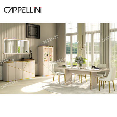 Tavolo da pranzo di design moderno 4 sedie set 6 posti mobili per la casa soggiorno lussuoso tavolo da pranzo in ardesia di marmo