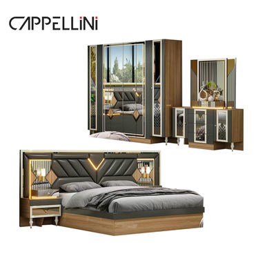 Cornice di legno americano doppio cuoio king size letto casa camera padrona suite di legno a buon mercato completi mobili da letto moderni