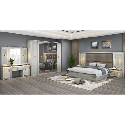 Completo Letto in Legno di pelle moderna King Size 5 pezzi Set doppio Master Room Queen Full Luxury Home Bedroom Furniture Set
