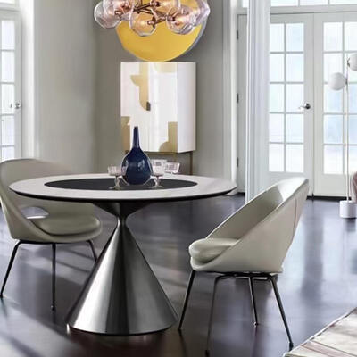 Design moderno Ristorante Metallo base oro Tavolo da pranzo 4 6 Sedie Set per la casa Arredamento Sala da pranzo Tavolo da pranzo di lusso