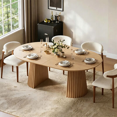 Ensemble De Table Manger Tavolo da pranzo estensibile moderno Set da 6 posti Arredamento da sala da pranzo In legno Tavolo da pranzo pieghevole 4 sedie