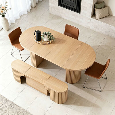 Tavolo da pranzo estensibile nordico moderno ripiegabile in legno mobili da pranzo minimalisti Tavolo da pranzo ripiegabile in legno massello