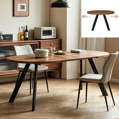 Ingrosso Tavolo da pranzo estensibile in legno moderno Mobili da pranzo pieghevoli Ronda semplice Tavolo da pranzo regolabile estensibile