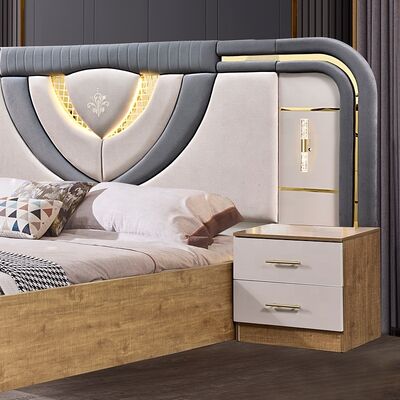 Set Letto Armadio e Toeletta Mobili Turchi Camere da letto Lusso Letto King Size Mobili Moderni in Legno per Camera da letto