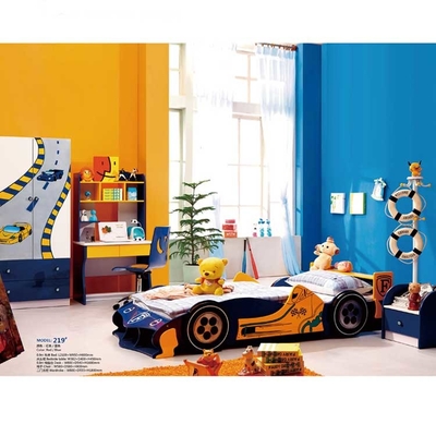 Letto automobile degli insiemi di camera da letto dei bambini di dimensione del gemello del MDF con l'OEM del ODM di stoccaggio