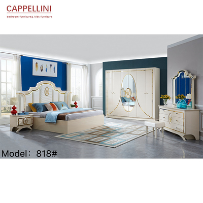 Re bianco Bedroom Set di anti di camera da letto degli insiemi stile europeo sporco della mobilia