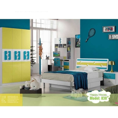 Alto letto 1280*2050*960mm degli insiemi di camera da letto dei bambini della vernice brillante
