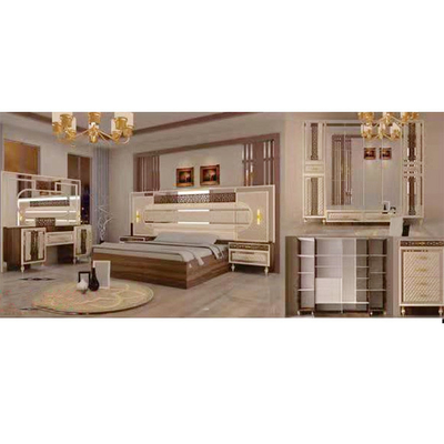 Letto della testata rispecchiato mobilia domestica superiore degli insiemi di camera da letto dell'hotel della cassa del granito