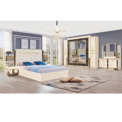Stile di lusso leggero di legno operato degli insiemi di camera da letto del ODM Cabrini dell'OEM