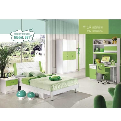 E1 angoli arrotondati della mobilia degli insiemi di camera da letto dei bambini di verde del MDF Cabrini