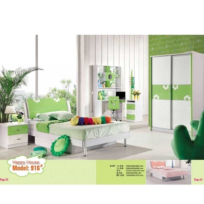 Insieme verde bianco Cabrini della mobilia degli insiemi di camera da letto dei bambini dell'unità di elaborazione dell'OEM