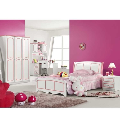 ODM di legno solido di rosa della mobilia della camera da letto delle ragazze del MDF di 5mm