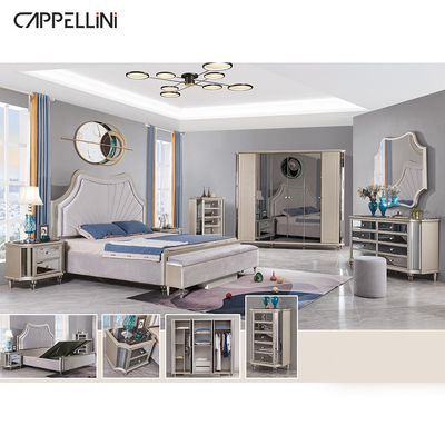 Re di lusso Size del modello 861 di legno bianchi durevoli della mobilia degli insiemi di camera da letto del MDF