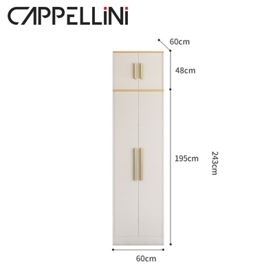 Guardaroba di stoccaggio della mobilia degli insiemi di camera da letto di Multispace con la porta a battente dello specchio