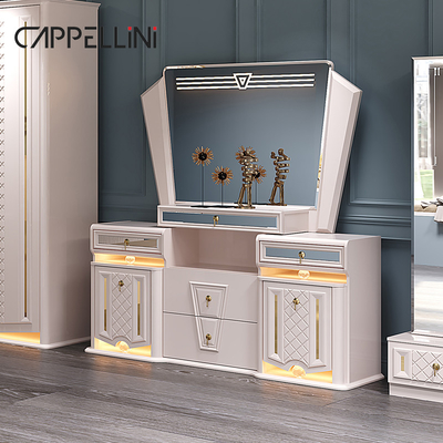 Moderno design Cornice in legno Double King Size Set letto di lusso Casa Classic Luxury Legno Mdf Set camera da letto completa Arredamento