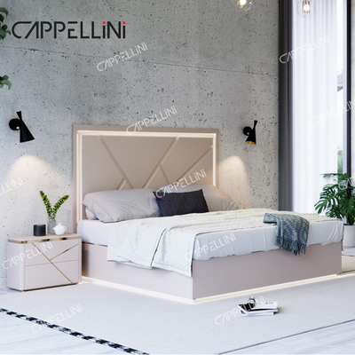 Simple Home Doppia Cornice In Legno Letto Re In Cuoio Moderno In Legno Luxury Full Queen Size Set Arredamento Da Camera