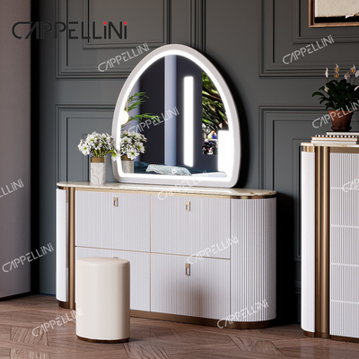 Moderna villa bianca in legno King Size Set letto camera da letto casa doppia regina di lusso Legno completi mobili camera da letto set