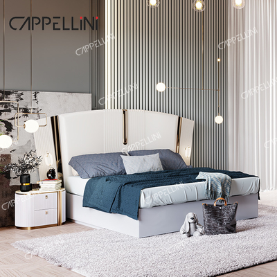 Moderna villa bianca in legno King Size Set letto camera da letto casa doppia regina di lusso Legno completi mobili camera da letto set