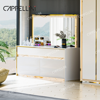 Testa di cuoio bianco contemporanea Legno King Size Letto Casa Doppio Moderno Luxury Legno Mdf Set di mobili per camera da letto completa