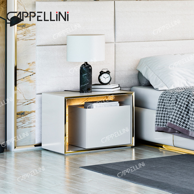 Testa di cuoio bianco contemporanea Legno King Size Letto Casa Doppio Moderno Luxury Legno Mdf Set di mobili per camera da letto completa