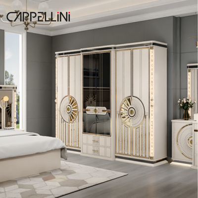Modern Luxury Legno King Size Letto in pelle Set doppio Master Room Home Queen Full Mdf Set di mobili per camera da letto in legno