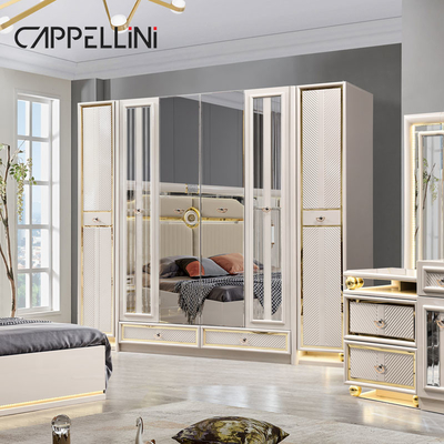 Luxury Legno Cornice King Size Letto in pelle Set camera da letto Casa doppia Regina Legno Moderno Full Set Mobile camera da letto