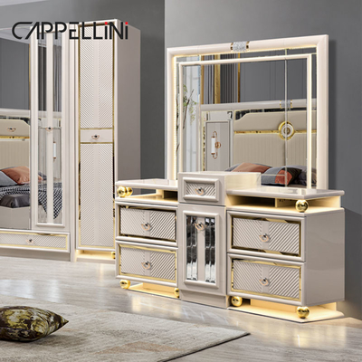 Luxury Legno Cornice King Size Letto in pelle Set camera da letto Casa doppia Regina Legno Moderno Full Set Mobile camera da letto