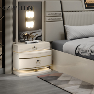 Set letto in pelle King Size contemporaneo Doppia Regina Reale Luxury Moderno In Legno Mdf Set camera da letto completa Arredamento