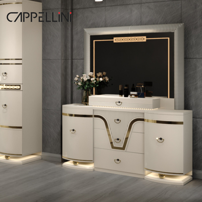 Set letto in pelle King Size contemporaneo Doppia Regina Reale Luxury Moderno In Legno Mdf Set camera da letto completa Arredamento