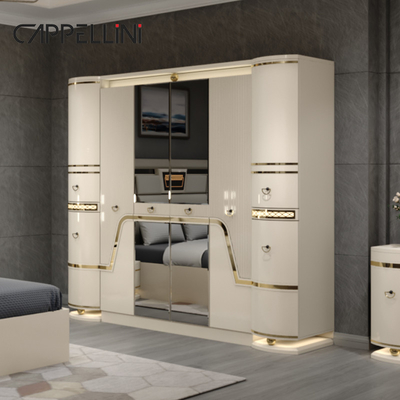 Set letto in pelle King Size contemporaneo Doppia Regina Reale Luxury Moderno In Legno Mdf Set camera da letto completa Arredamento