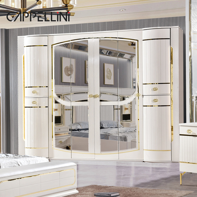 Casa bianca In legno Pelle Queen Set Letto Villa Master Room Legno King Size Mdf Moderno Luxury Full Bedroom Set Arredamento
