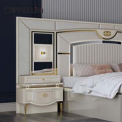 Alte qualità letto reale in doppia pelle moderno Mdf telaio lusso grandezza regina casa in legno completi mobili set camera da letto