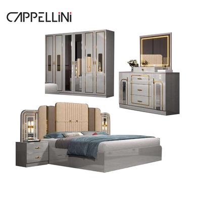 Cappotto in pelle moderna a basso costo Letto Queen Size Casa Appartamento Doppia Camera Master Legno Full King Set Arredamento Camera da letto