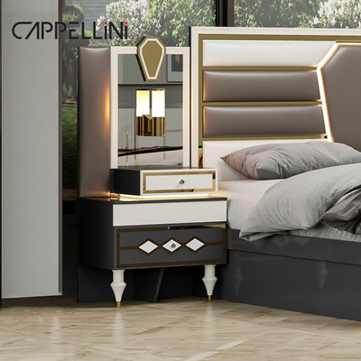 In legno moderno doppio cuoio king size set letto per la casa mobili modulari in legno queen completo set camera da letto di lusso mobili
