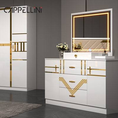Foshan all'ingrosso Set completo King Size Letto in pelle Camera da letto doppia in legno Casa economica Regina Moderna Set di camera da letto di lusso Arredamento