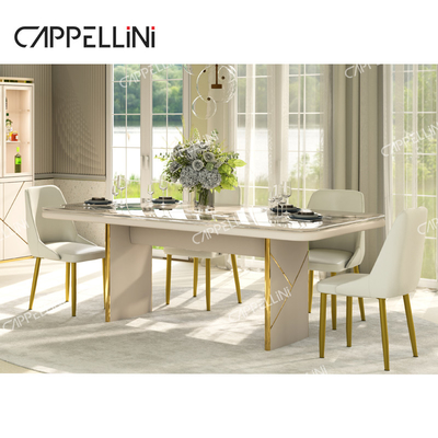 Tavolo da pranzo di design moderno 4 sedie set 6 posti mobili per la casa soggiorno lussuoso tavolo da pranzo in ardesia di marmo