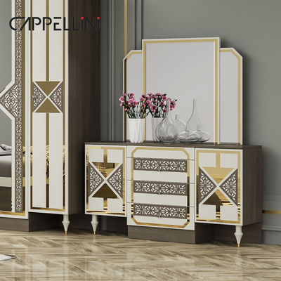 Barato Cornice di Legno Moderna Doppio King Size Letto in Cuoio Testa in Cuoio Arredamento in Legno Luxury Queen Camera da letto Set