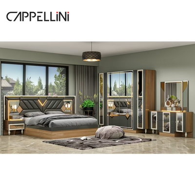Cornice di legno americano doppio cuoio king size letto casa camera padrona suite di legno a buon mercato completi mobili da letto moderni