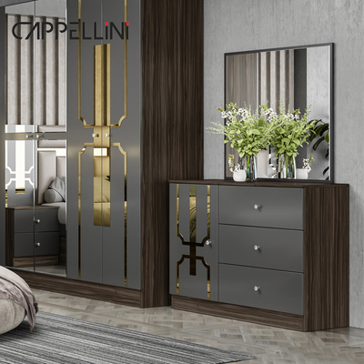 Foshan prezzo all'ingrosso King Size Camera da letto in pelle di legno Casa moderna lusso economico Full Mdf Set di mobili da letto