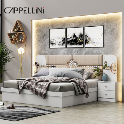 Ingrosso Prezzo economico Letto in pelle di regina classica Luxury Altro Home Full Size King Set di mobili da letto in legno