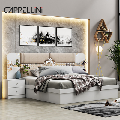 Ingrosso Prezzo economico Letto in pelle di regina classica Luxury Altro Home Full Size King Set di mobili da letto in legno