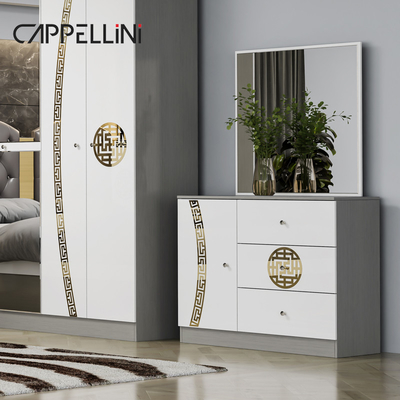 Simple Modern Double King Size Letto in pelle Camera da letto Suite Home Luxury Queen Legno Mdf Set completo di mobili da letto