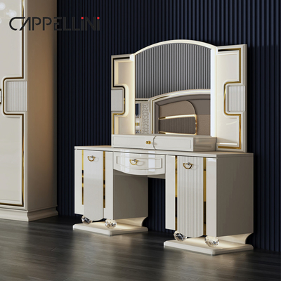 Prezzo all'ingrosso King Size Doppio Letto in Pelle Suite Master Room Home Bianco Full Wooden Mdf Luxury Bedroom Furniture Set
