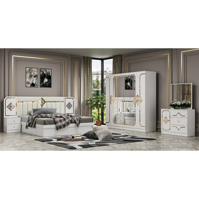 Foshan Wholesale Barato Luxury Double King Size Set Camera da letto Moderna Casa Completa In Legno Inquadratura Camera da letto Set Arredamento