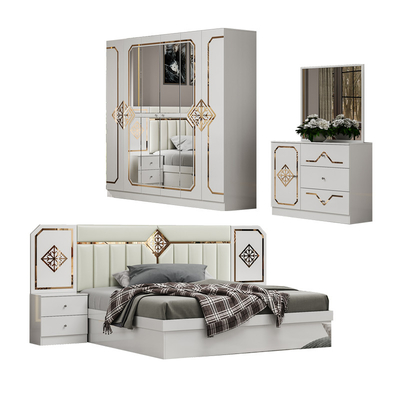 Foshan Wholesale Barato Luxury Double King Size Set Camera da letto Moderna Casa Completa In Legno Inquadratura Camera da letto Set Arredamento