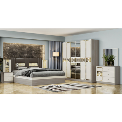 Contemporaneo Piano di legno semplice King Size Letto Camera padronale Completa Casa doppia Luxury Modern Bedroom Furniture Set