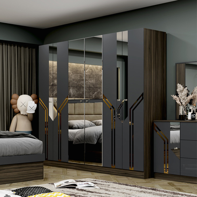 Ingrosso Barato In Legno Luxury Frame Double King Size Set Letto Moderno Casa Turca In Legno MDF Set Completo Camera Da Letto Arredamento