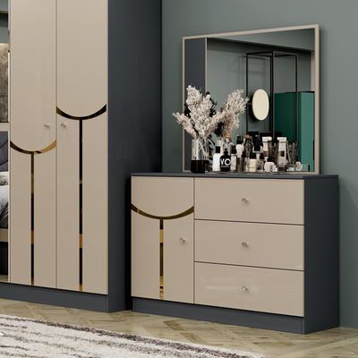 Ingrosso Barato In Legno Luxury Frame Double King Size Set Letto Moderno Casa Turca In Legno MDF Set Completo Camera Da Letto Arredamento
