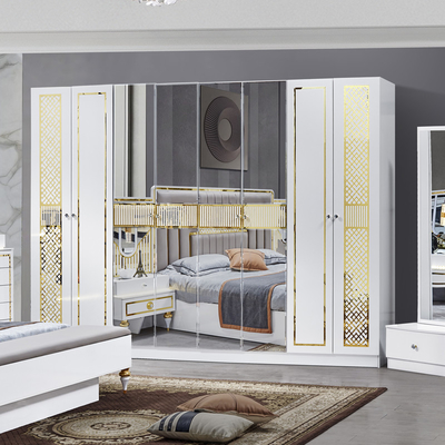 Ingrosso di alta qualità Moderno In Legno Cornice Doppio Letto Domestico Master Room King Size Luxury Turkish Bedroom Furniture Set